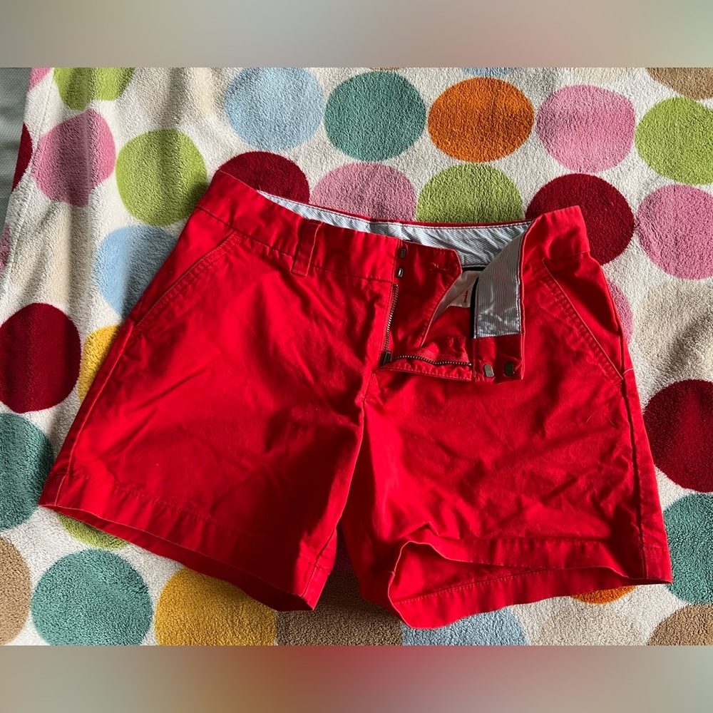 Red Tommy Hilfiger Shorts, 5 inch length, size 4